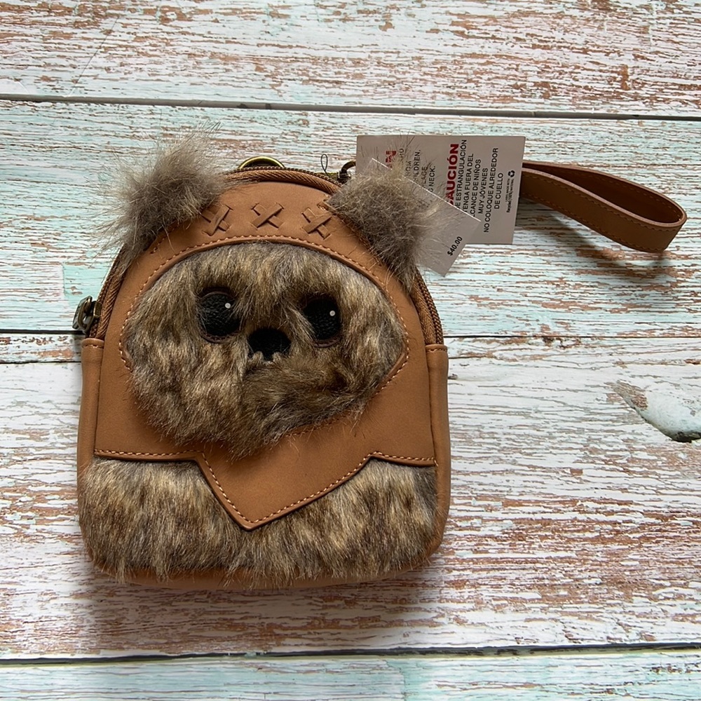 Disney Parks Loungefly 2020 Star Wars Ewok Mini Backpack Wristlet Belt Bag